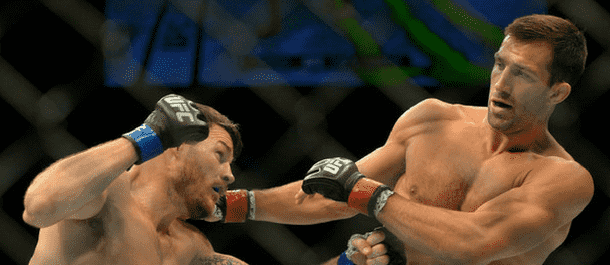 Luke Rockhold is stunned by Michael Bisping